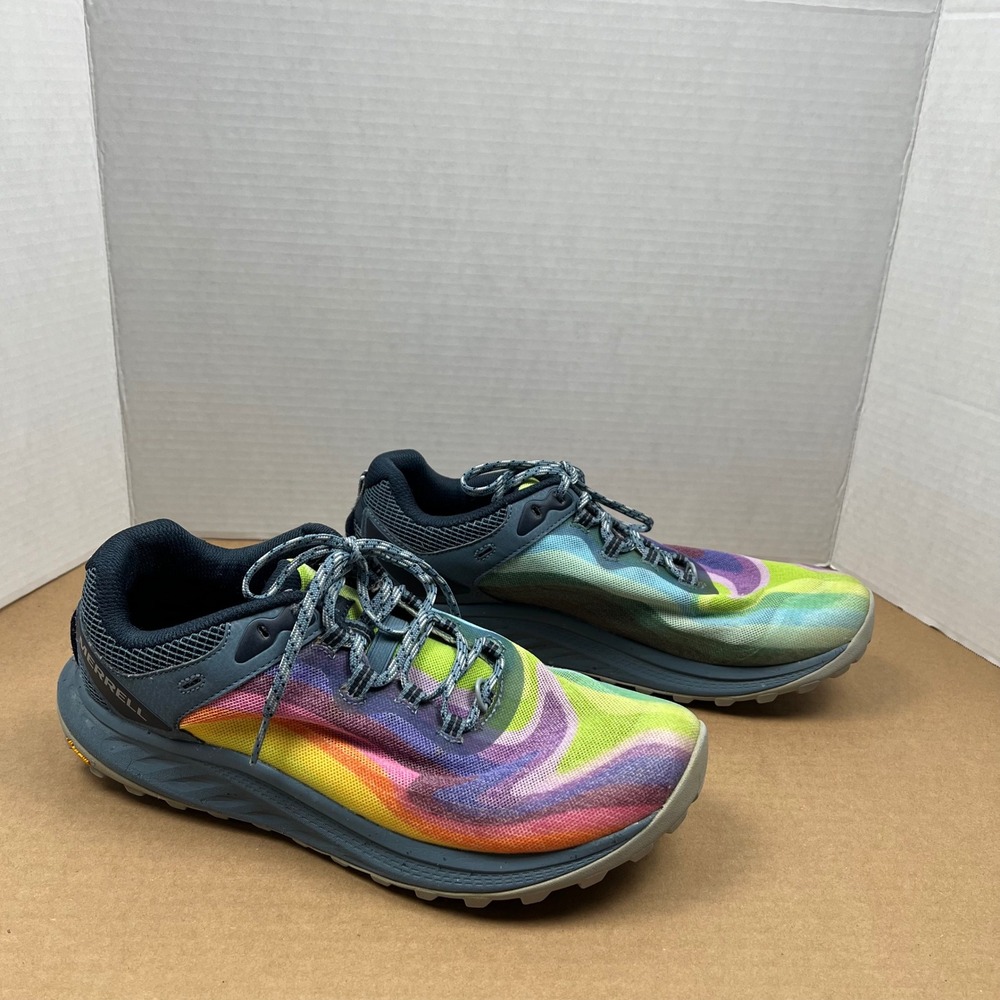 Merrell Antora 3 Rainbow Trail Running Shoes Women's 11 Multicolor